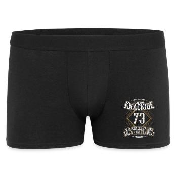 73. Geburtstag Lustig Geschenk - Männer Boxer Shorts - Schwarz - Vorne