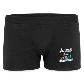 2001 - Jahrgang 2001 - Fantastisch seit 2001 - Männer Boxer Shorts - Schwarz - Vorne