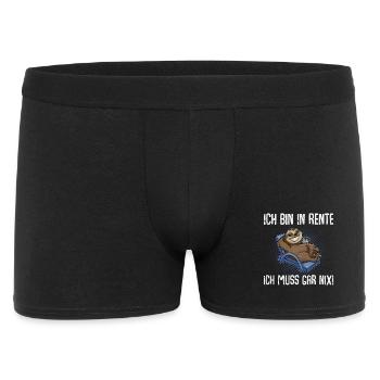 Rentner - Männer Boxer Shorts - Schwarz - Vorne