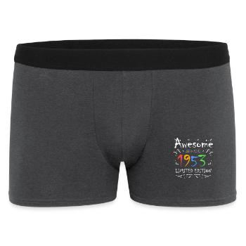 1953 - Born 1953 - Fantastic since 1953 - Men's Boxer Shorts - charcoal grey - Front