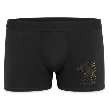 Valhalla Wikinger Bär Grizzlybär Wotansknoten - Männer Boxer Shorts - Schwarz - Vorne