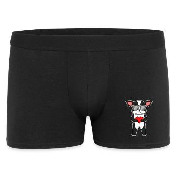 Terrier with sunglasses and heart - Men's Boxer Shorts - black - Front