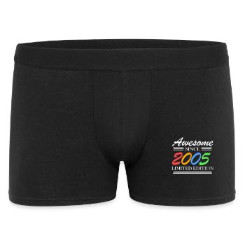 2005 - Jahrgang 2005 - Fantastisch seit 2005 - Männer Boxer Shorts - Schwarz - Vorne