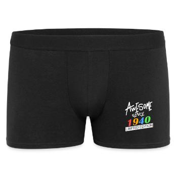 1940 - Jahrgang 1940 - Fantastisch seit 1940 - Männer Boxer Shorts - Schwarz - Vorne