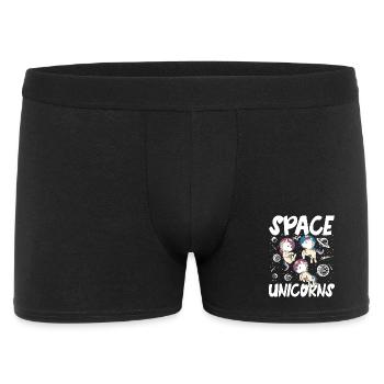 Space unicorns - Männer Boxer Shorts - Schwarz - Vorne