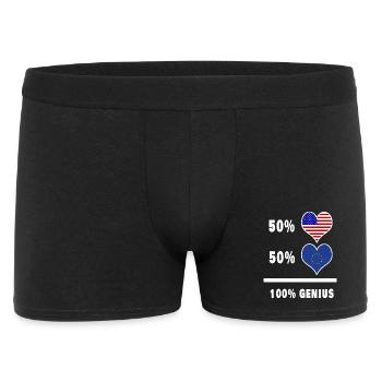 USA and Europe genius flag design - Men's Boxer Shorts - black - Front