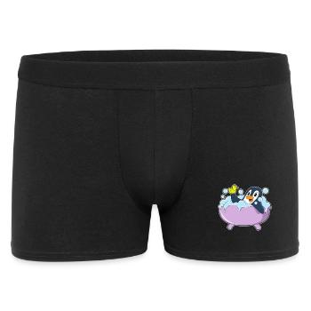 Penguin Bathing Bathtub - Men's Boxer Shorts - black - Front