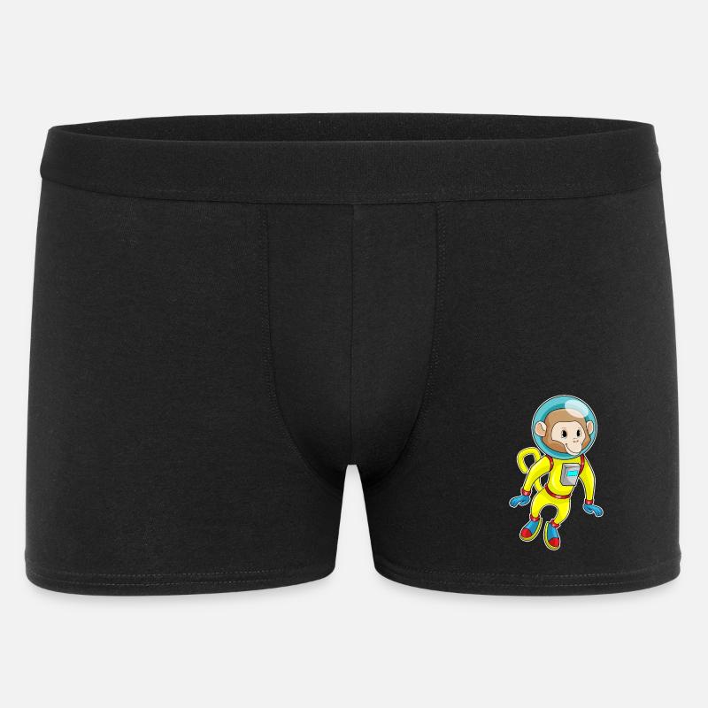 Affe als Astronaut - Männer Boxer Shorts - Schwarz