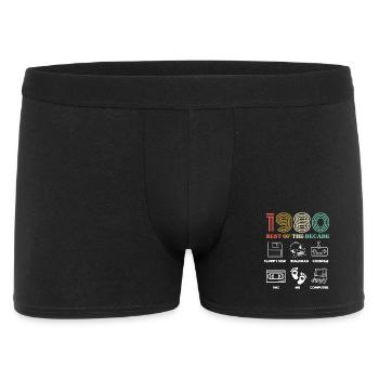 Best of the Decade 1980 - Humour Anniversaire - Boxer Homme - noir - Devant