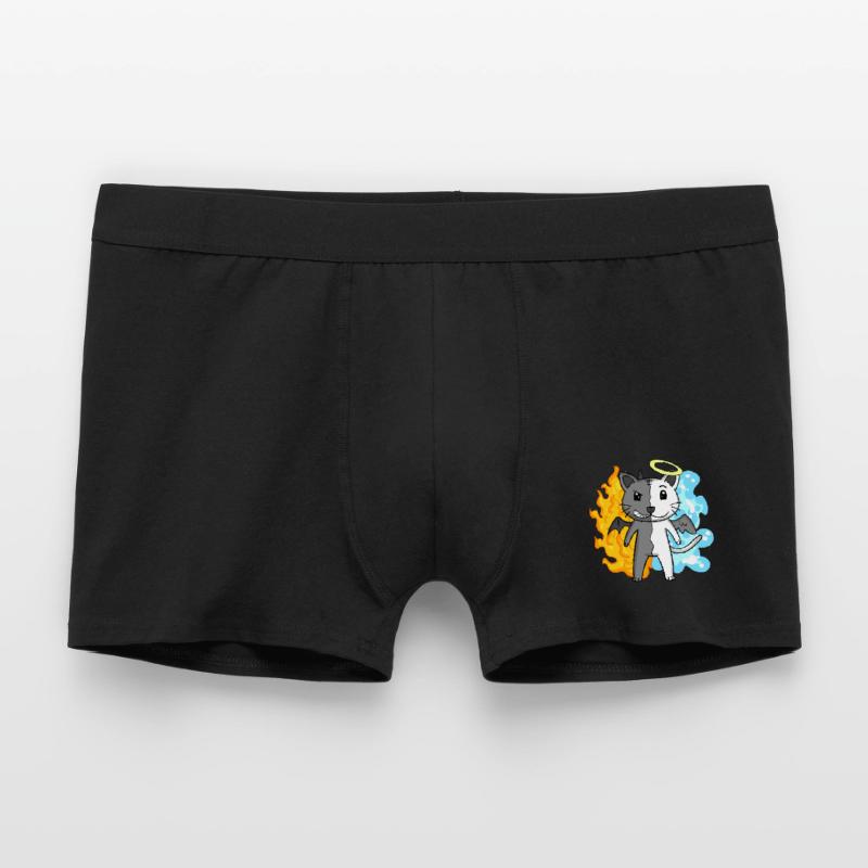 Cat Cat Breed Devon rex - Angel and Devil Men's Boxer Shorts