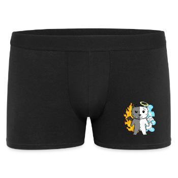 Chat Cat Race Persan Cat - Ange et Diable - Boxer Homme - noir - Devant