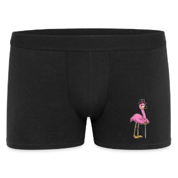Flamingo Pensioner Walking Stick - Men's Boxer Shorts - black - Front