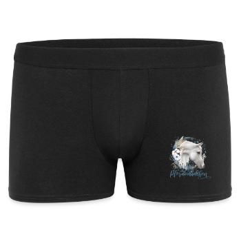 Pferdemädchen Pferde Geschenk - Männer Boxer Shorts - Schwarz - Vorne
