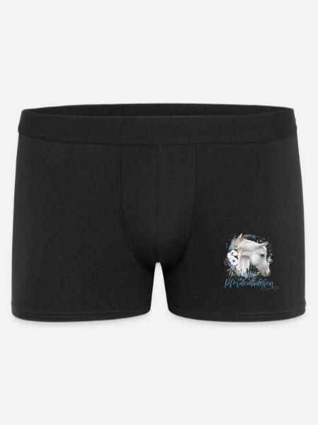 Pferdemädchen Pferde Geschenk - Männer Boxer Shorts - Schwarz
