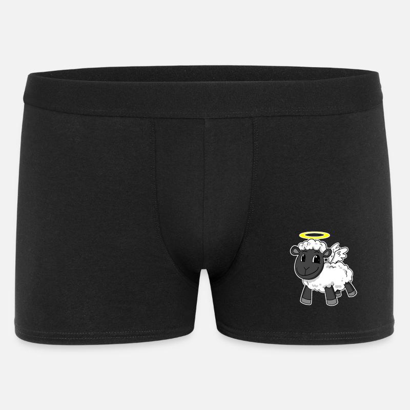 Schaf Engel - Männer Boxer Shorts - Schwarz