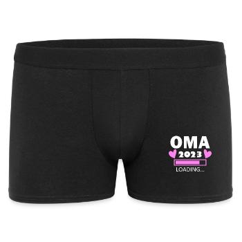 Oma 2023 - Werdende Oma 2023 - Männer Boxer Shorts - Schwarz - Vorne