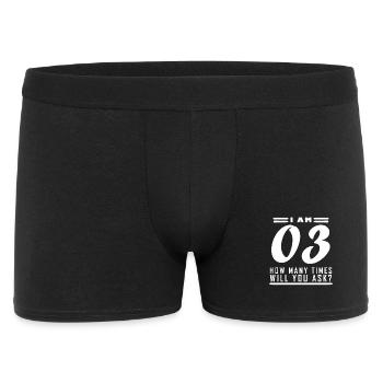 Je suis 3 – 3ème cadeau d’anniversaire - Boxer Homme - noir - Devant
