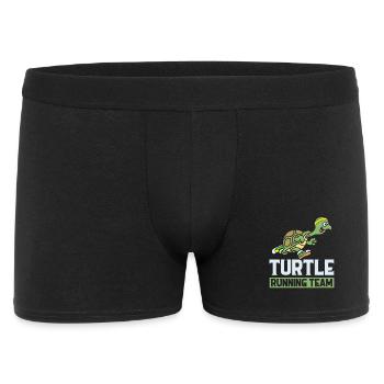 Turtle running team neu - Männer Boxer Shorts - Schwarz - Vorne