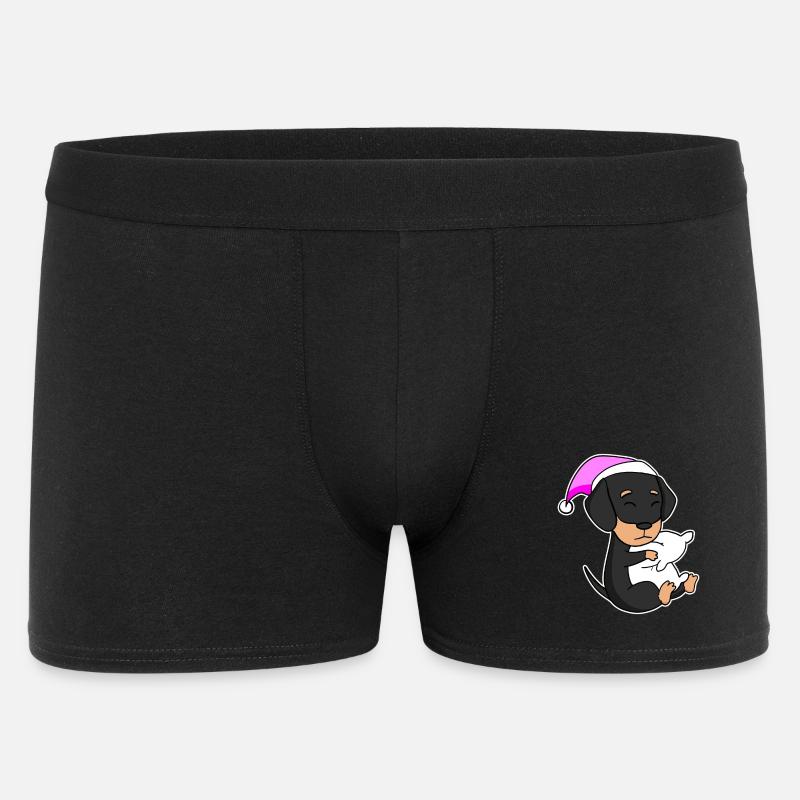 Hund Hunderasse Dackel - Männer Boxer Shorts - Schwarz