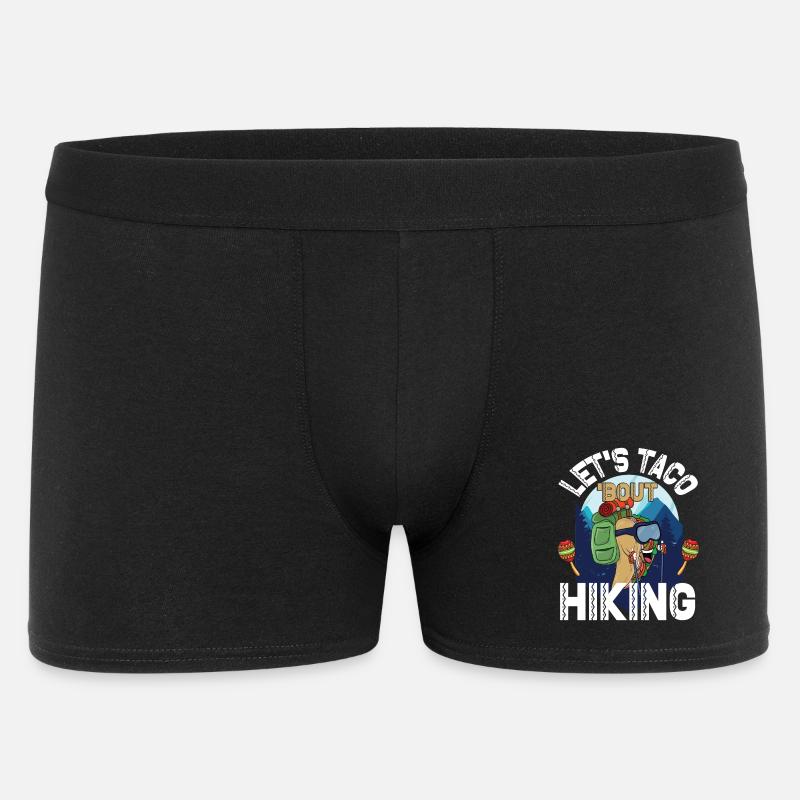Let's Taco 'Bout Hiking - Männer Boxer Shorts - Schwarz
