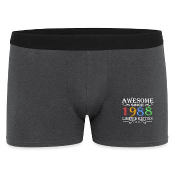 1988 - Born 1988 - Men's Boxer Shorts - charcoal grey - Front