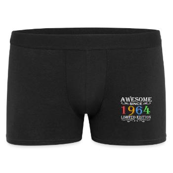 1964 - Jahrgang 1964 - Männer Boxer Shorts - Schwarz - Vorne
