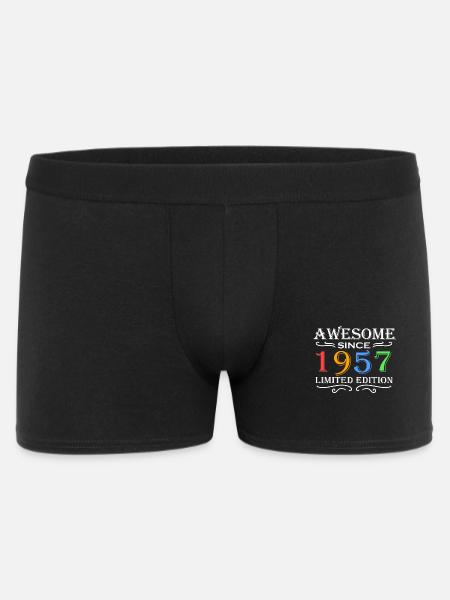 1957 - Born 1957 - Men's Boxer Shorts - black