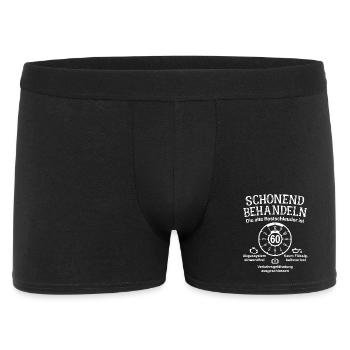 Schonend Behandeln 60. Geburtstag Rostschleuder 60 - Männer Boxer Shorts - Schwarz - Vorne