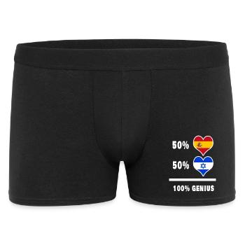 Israel and Spain genius / gift - Men's Boxer Shorts - black - Front