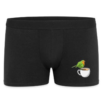 Vogel Kaffee Tasse - Männer Boxer Shorts - Schwarz - Vorne