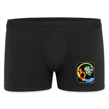Jeune astronaute dinosaure de 3 ans - Boxer Homme - noir - Devant