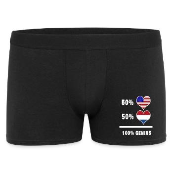 Conception ingénieuse du drapeau des États-Unis et des Pays-Bas - Boxer Homme - noir - Devant