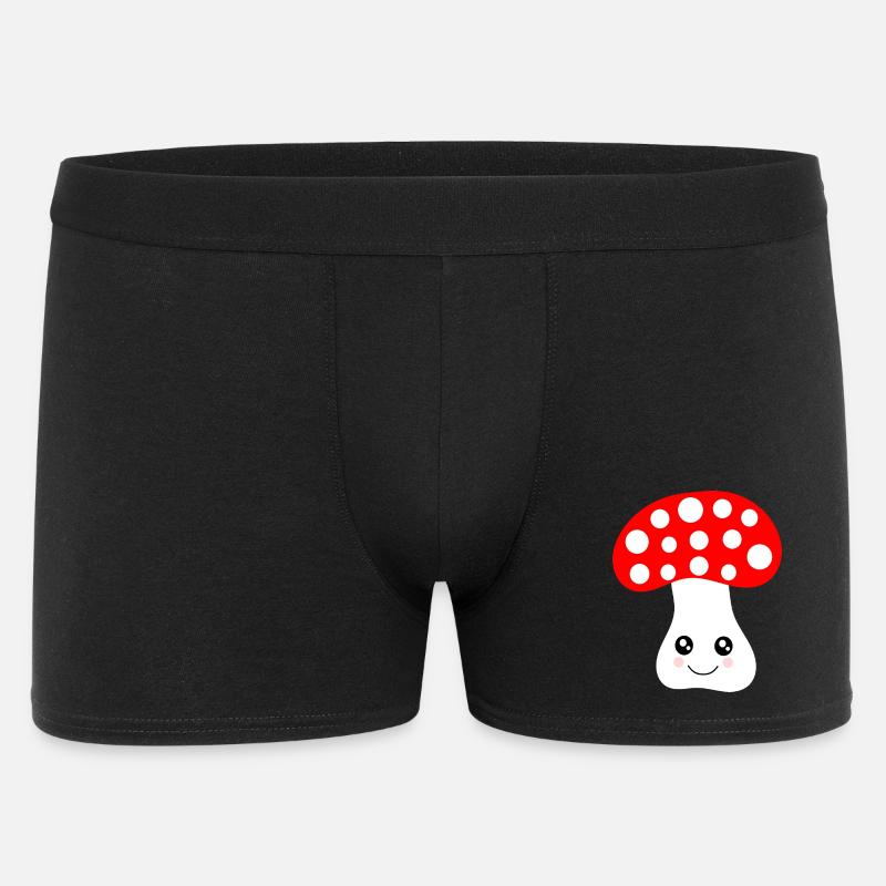 Kawaii, mushroom, toadstool - Men's Boxer Shorts - black