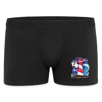 Lighthouse with seagull and waves - Men's Boxer Shorts - black - Front
