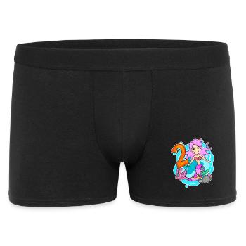 Fille de 2 ans sirène de 2ème anniversaire - Boxer Homme - noir - Devant