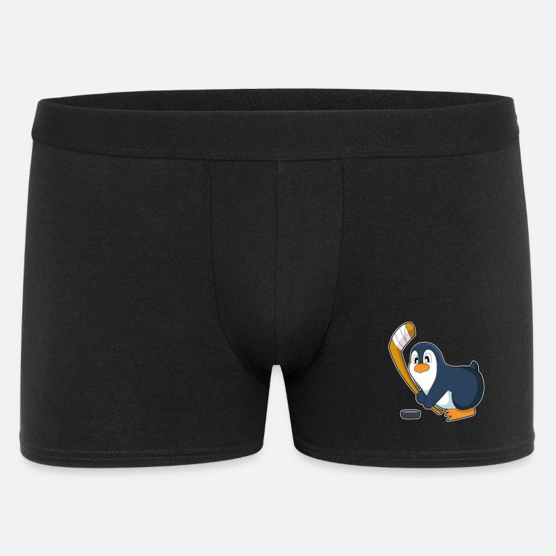 Pinguin Eishockey Eishockeyschläger - Männer Boxer Shorts - Schwarz