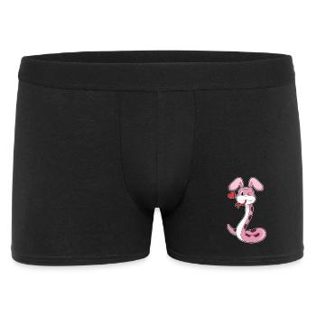 Schlange Hasenohren - Männer Boxer Shorts - Schwarz - Vorne