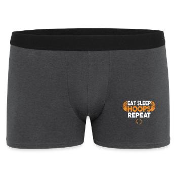 Manger des cerceaux de sommeil Répéter le basketball - Boxer Homme - charbon - Devant