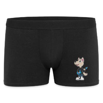 Chien Musicien Guitare Musique - Boxer Homme - noir - Devant