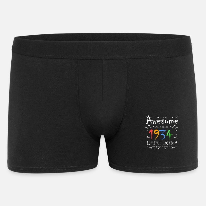 1934 - born 1934 - Men's Boxer Shorts - black