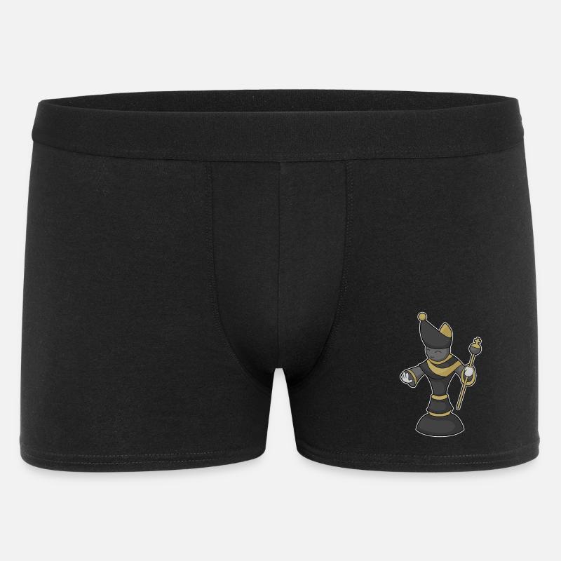 Schachfigur Läufer Stab Schach - Männer Boxer Shorts - Schwarz