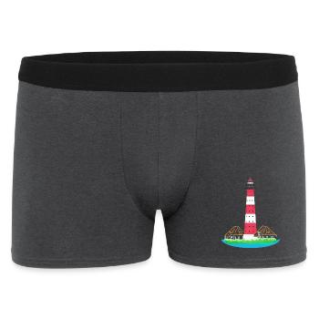 Phare Westerheversand, sans texte, Mer du Nord - Boxer Homme - charbon - Devant