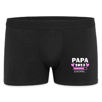 Vater 2023 - Papa 2023 Geschenk Tochter - Männer Boxer Shorts - Schwarz - Vorne