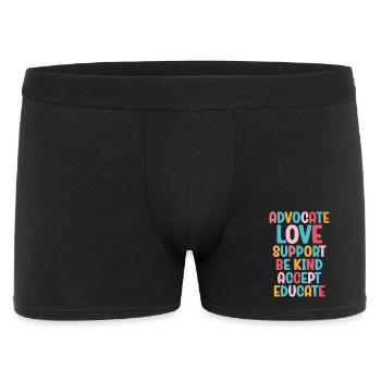 Plaidoyer Amour Soutien Accepter Soyez gentil - Boxer Homme - noir - Devant