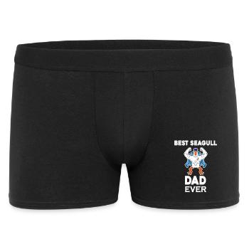 Papa Papa Mer du Nord Meilleur papa Mouette - Boxer Homme - noir - Devant