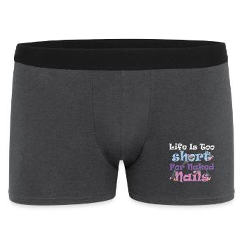 La vie est trop courte pour la technologie des ongles nue - Boxer Homme - charbon - Devant