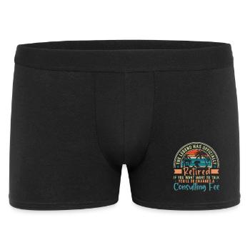 The legend is officially retired - Men's Boxer Shorts - black - Front