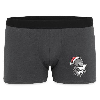 Corbeau Noël Sommeil Sommeil Sommeil Sommeil - Boxer Homme - charbon - Devant