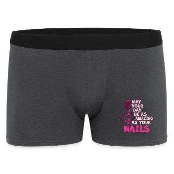 May Your Day Be As Amazing Nail Aunt - Men's Boxer Shorts - charcoal grey - Front