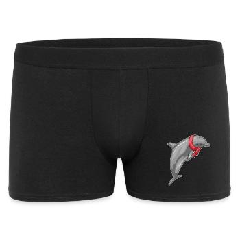 Dolphin scarf - Men's Boxer Shorts - black - Front
